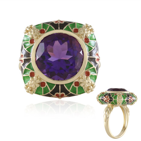 Anello in argento con Ametista (Adela Silber)