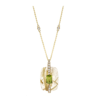 Collier en or et Quartz rutile (Cheveux de Vénus) (CIRARI)