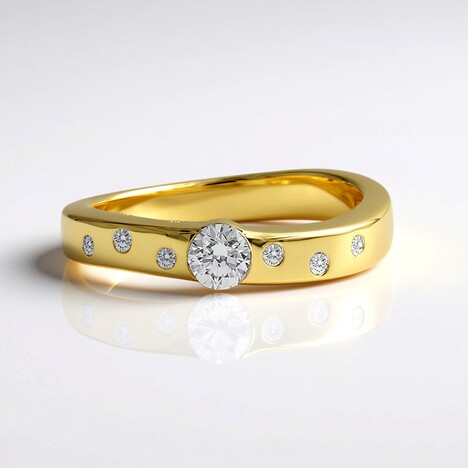 Anello in oro con Diamante SI1 (G) (Annette)