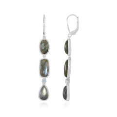 Pendientes en plata con Labradorita verde de Maniry