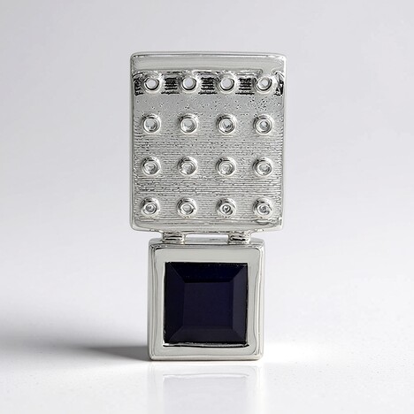 Ciondolo in argento con Zaffiro Blu (MONOSONO COLLECTION)