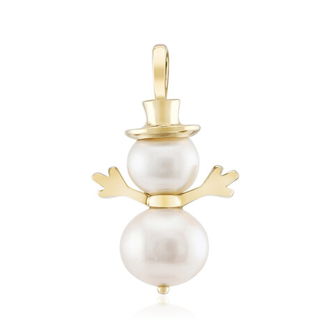 Weiße Süßwasserzuchtperlen-Silberanhänger (TPC)