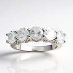 Anello in argento con Topazio Bianco