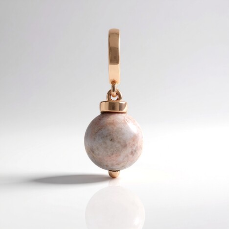 Pendentif en argent et Jaspe zèbre rose (MONOSONO COLLECTION)