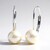 Boucles d'oreilles en argent et Perle blanche de culture d'eau douce