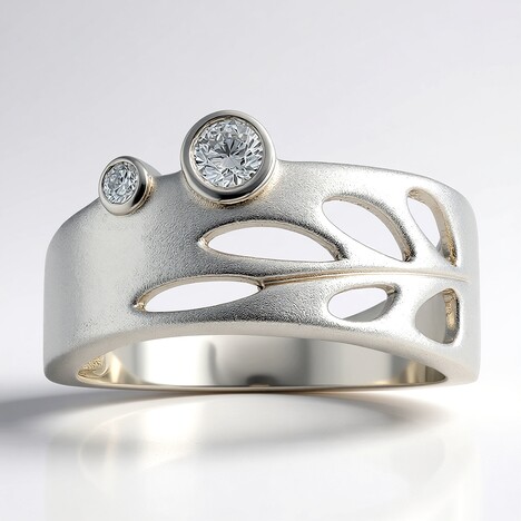 Anello in argento con Diamante I2 (H) (de Melo)