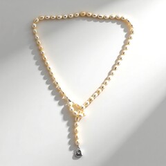 Collana in argento con Perla d'Acqua Dolce Bianca