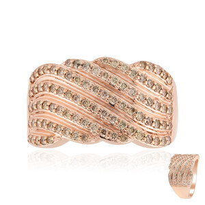 14K SI1 Argyle Rose De France Diamond Gold Ring (Annette)