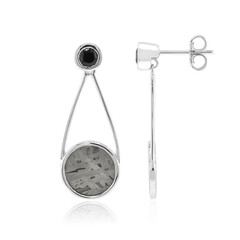 Boucles d'oreilles en argent et Météorite d'Alétaï