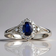 18K Ceylon Blue Sapphire Gold Ring (CIRARI)