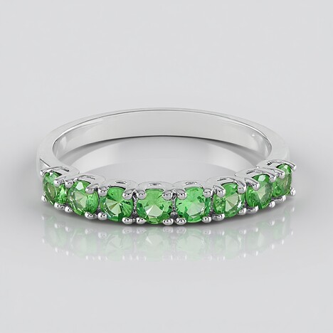 Anello in argento con Tsavorite della Tanzania
