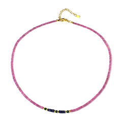 Collana in argento con Zaffiro Rosa (Riya)