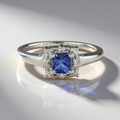 Bague en argent et Tanzanite
