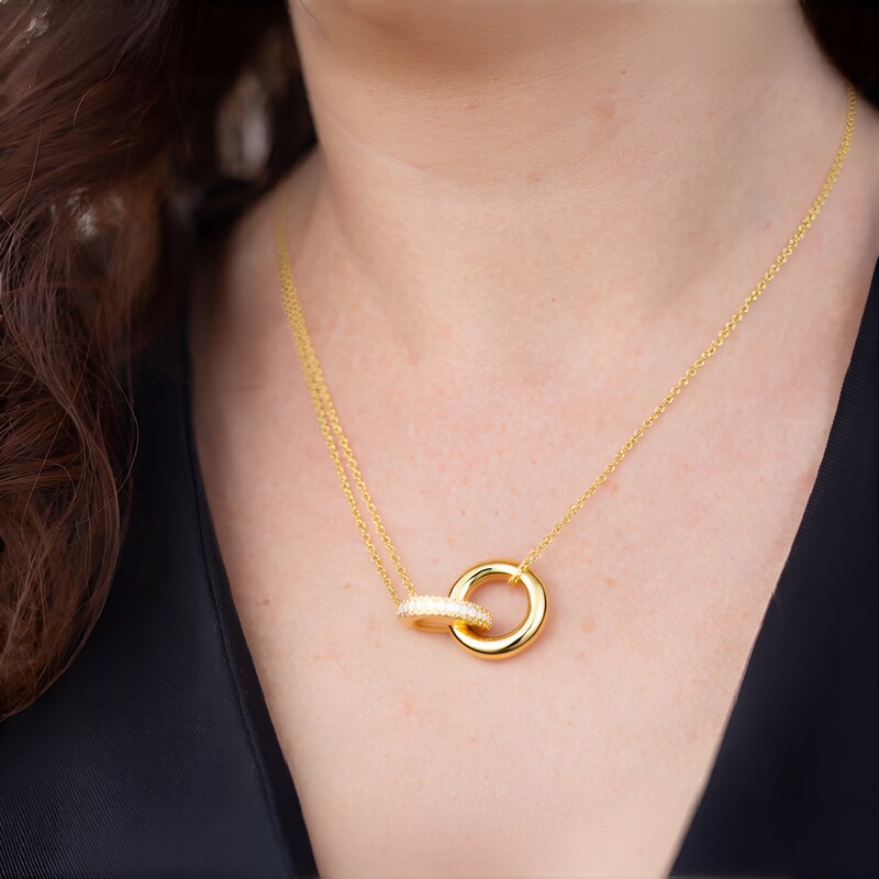 Zirkon-Silbercollier (Adela Silber)