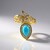 Anello in oro con Turchese Sleeping Beauty (Ornaments by de Melo)