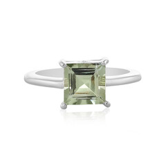 Anillo en plata con Amatista verde