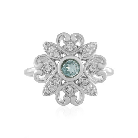 Anello in argento con Apatite Blu