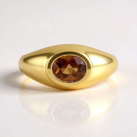 Anello in argento con Zircone Canarino (Adela Silber)