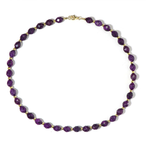 Purpurfarbener Quarz-Silberhalskette