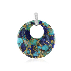 Edelstein-Silberanhänger (Faszination Türkis)