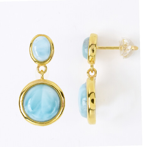 Orecchini in argento con Larimar