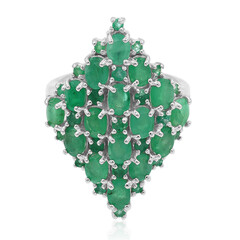 Anello in argento con Smeraldo Brasiliano
