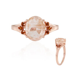 Bague en argent et Quartz rutile cuivré