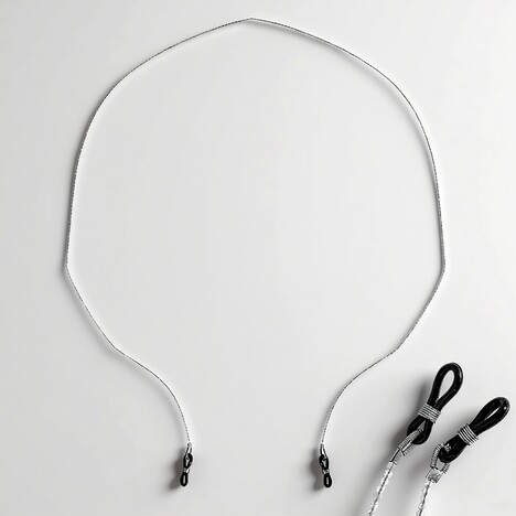 Collana in argento con moschettone con Topazio Bianco