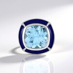 Ciondolo in argento con Topazio Blu Svizzero