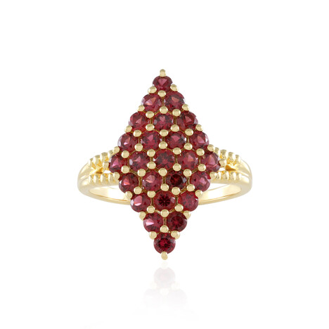 Bague en argent et Spinelle rouge noble