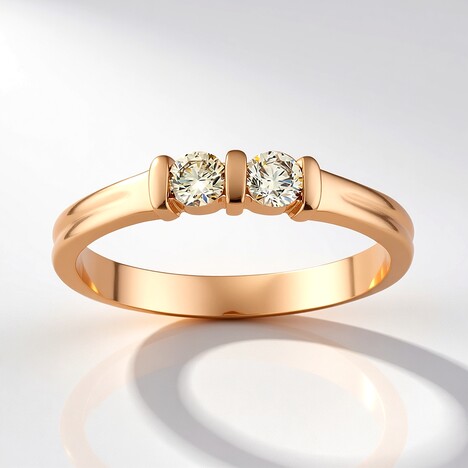 Anello in oro con Diamante Rose de France SI1 di Argyle (Annette)