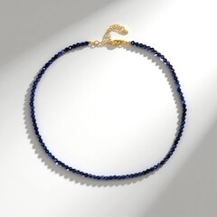 Collana in argento con Zaffiro Ceylon Blu