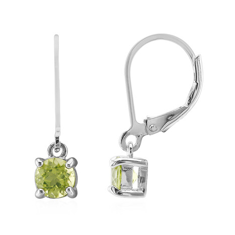 Burmesischer Peridot-Silberohrringe