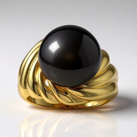 Anello in argento con Perla Tahitiana (TPC)