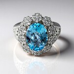 Anello in argento con Topazio Blu Cielo (Dallas Prince Designs)