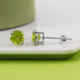Peridot-Silberohrringe