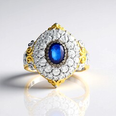 Anello in argento con Spinello Cobalto