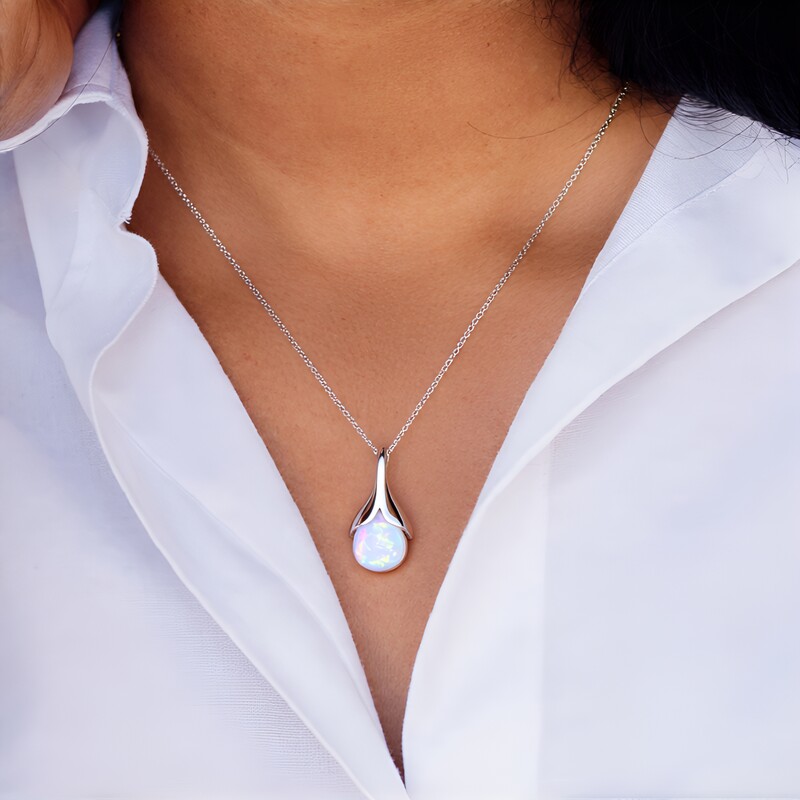 Welo Opal Silver Pendant