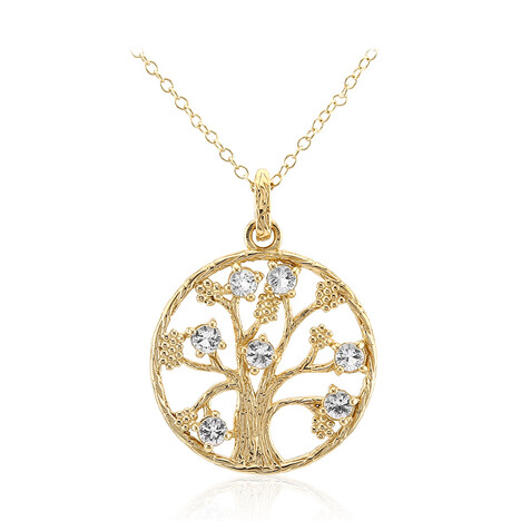 Weißer Topas-Silberhalskette