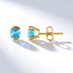 Orecchini in argento con Topazio Blu Svizzero