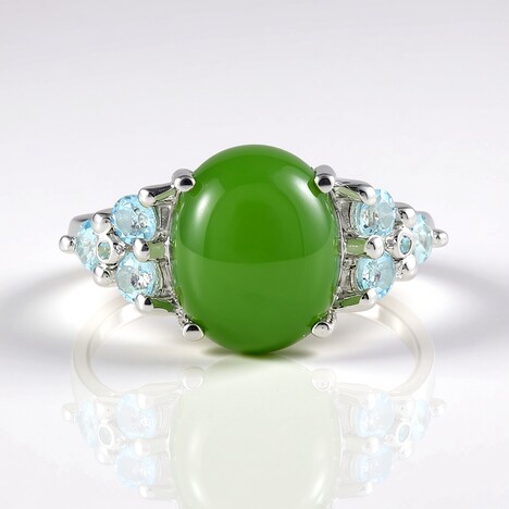 Anello in argento con Giada Canadese