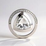 Ciondolo in argento con Topazio Bianco (MONOSONO COLLECTION)