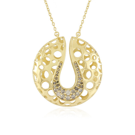 I2 Champagne Diamond Silver Necklace (Ornaments by de Melo)