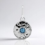 Ciondolo in argento con Topazio Blu Svizzero (Pallanova)