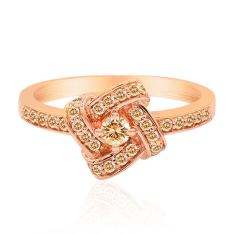 Anillo en oro con Diamante rosa de Francia de Argyle SI1 (Annette)