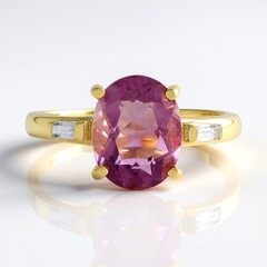 Anello in argento con Fluorite Rosa
