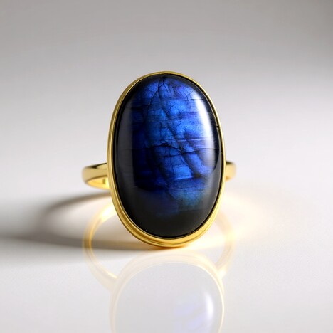 Anello in argento con Labradorite (Adela Silber)