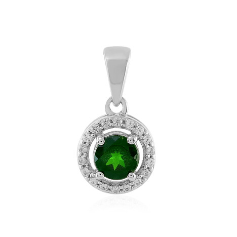 Pendentif en argent et Diopside de Russie