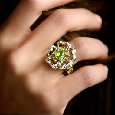 Peridot-Silberring (Gems en Vogue)