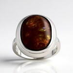 Bague en argent et Agate de Feu